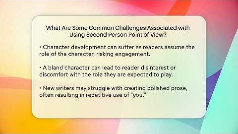 What Are Some Common Challenges Associated with Using Second Person Point of View? - The Prose Path