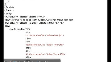 JQUERY PARENT SELECTORS DEMO