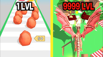 MAX LEVEL in Dragon Merge Run Game