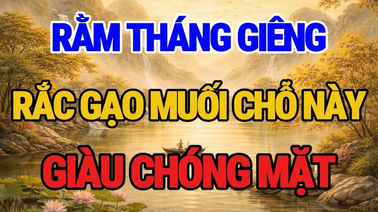 Rằm Tháng Giêng:CỨ RẮC GẠO MUỐI 3 VỊ TRÍ SAU, TÀI LỘC ÙN ÙN KÉO ĐẾN! Bí mật phong thủy