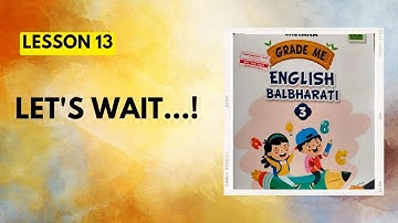 STD 3rd|English|Lesson 13|Let
