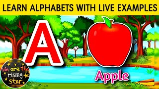 Learn Alphabets With Live Examples A To Z Alphabet Watrstar