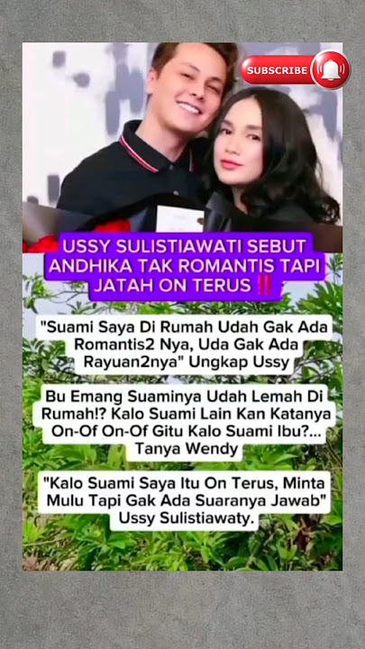 ussy sulistiawati sebut andhika tak romantis tp jatah on trs#video #videoviral #shorts