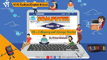 Computer for Class 4 | Ch.- 1 Memory and Storage Devices By Rinkal Ghelani