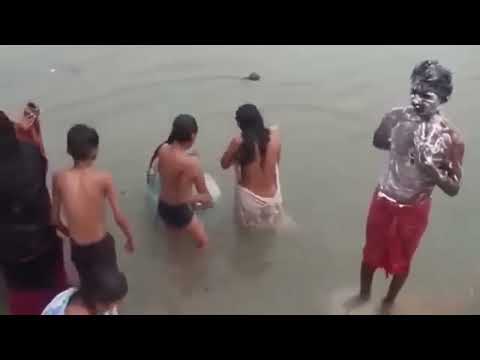 Open bath at Kumbha mela