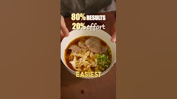 Taiwanese rundvleesnoedelsoep maar 20% moeite