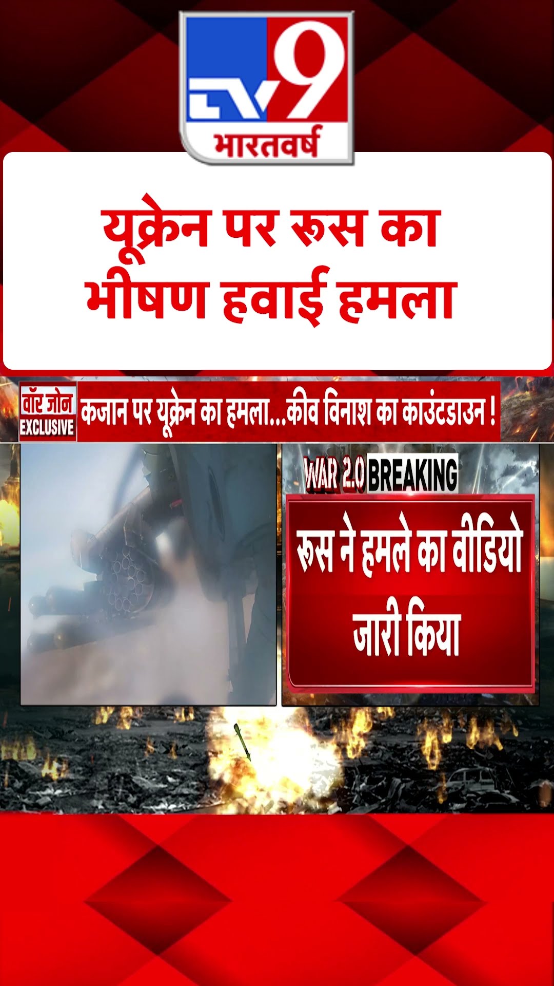 Russia Ukraine War : यूक्रेन पर रूस का भीषण हवाई हमला  | #shorts