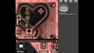 Android: TSF Launcher Theme : Pink Heart Black Crown screenshot 3