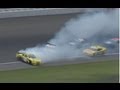 Travis Pastrana, Alex Bowman, and Brian Vickers lose control at Michigan International Speedway 2013