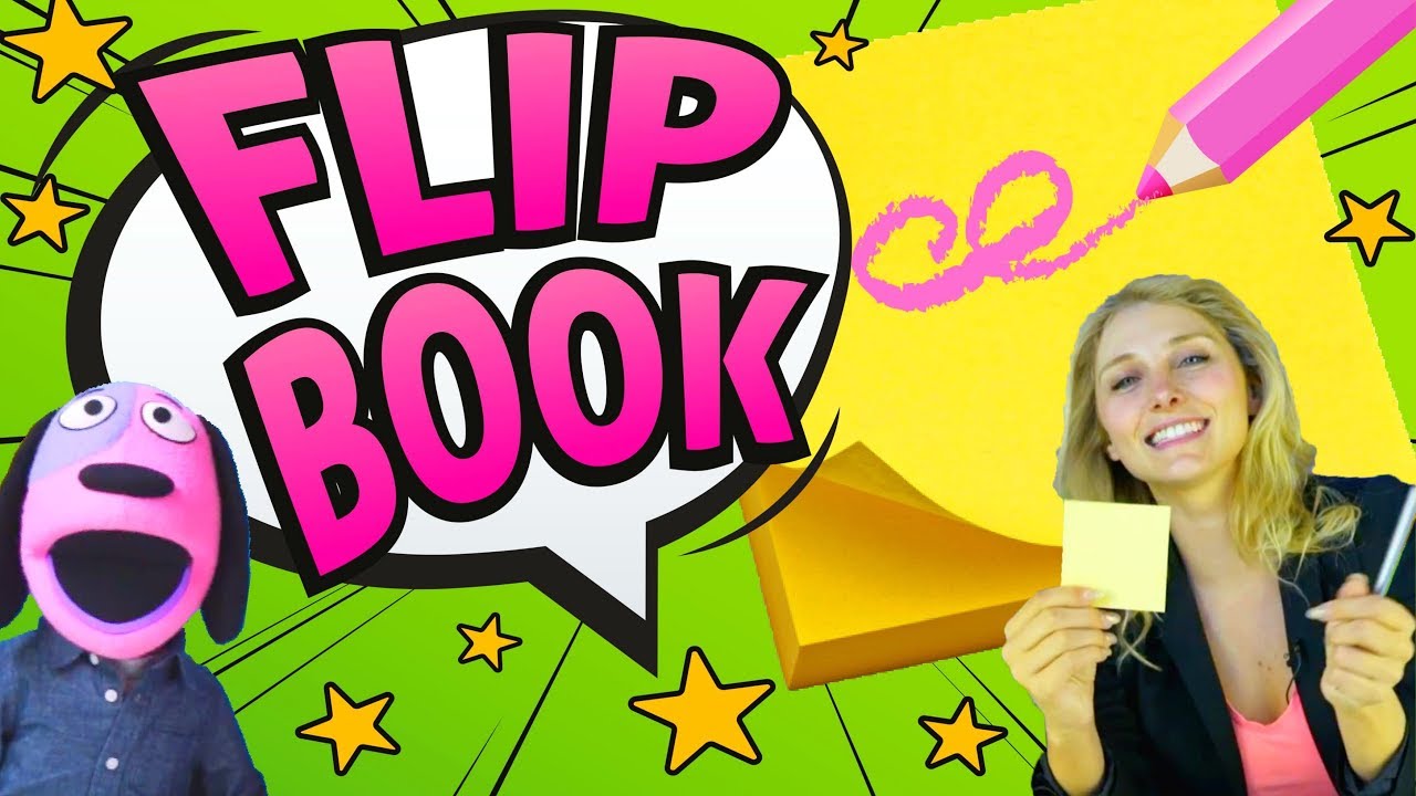 Flipbook for kids: DIY Activity Book For Kids, How To Animate a Digger,  Dolphin, Sunflower, Magician, Rocket and many more