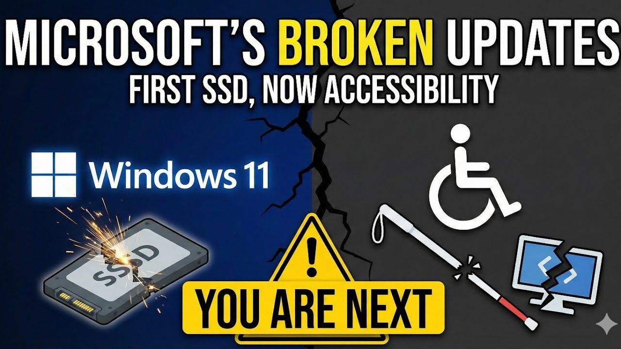 Microsoft's Broken Updates: First SSD, Now Accessibility (You ARE Next) 