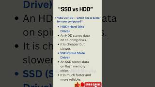 SSD vs HDD – Which is Better? ⚡#shorts #short #computer