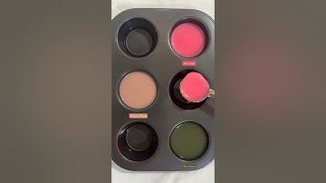 Guess the Color | Hot pink + warm beige + olive green #colormixing #amazing