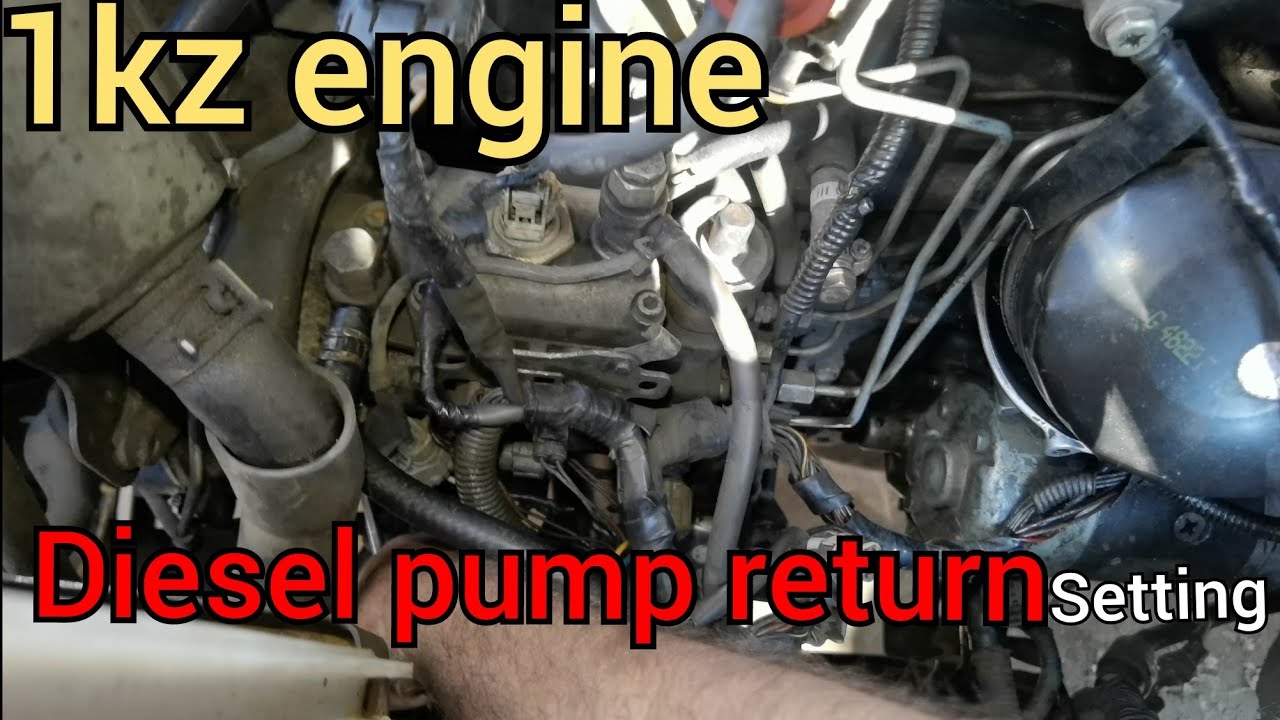 how to diesel pump return setting/1kz engine YouTube