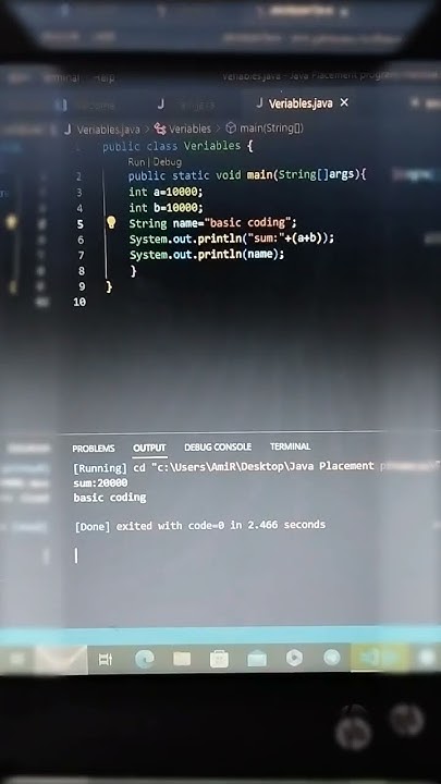 Java Add Two Numbers & String Program - YouTube
