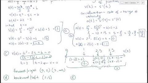 Describing Rectilinear Motion Using Derivatives - AP Calculus AB