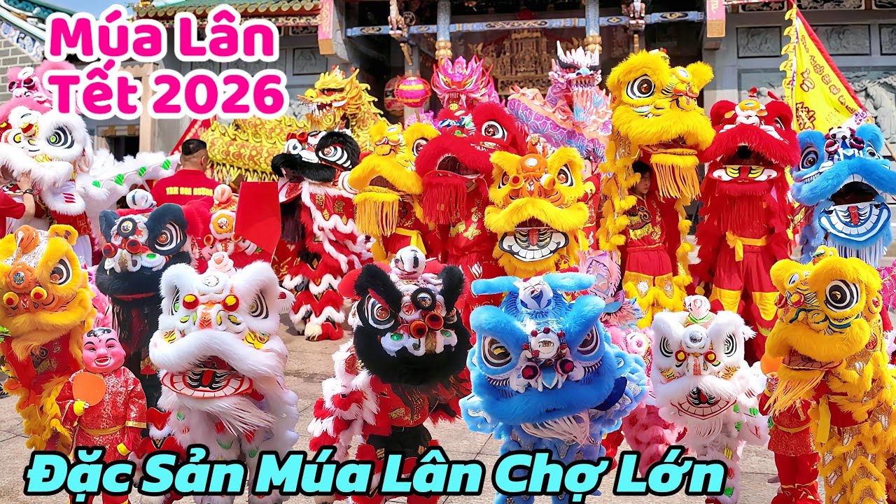 Múa lân tết 2026 Full video Tâm Hoa Đường diễu hành đường phố Chợ Lớn tết 2026