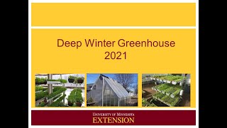 Deep Winter Greenhouse:  Heat Storage Systems & Their Tradeoff's
