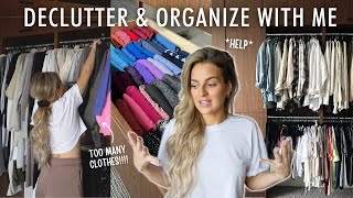 CLOSET CLEAN OUT *decluttering & organize* | decluttering my ENTIRE closet