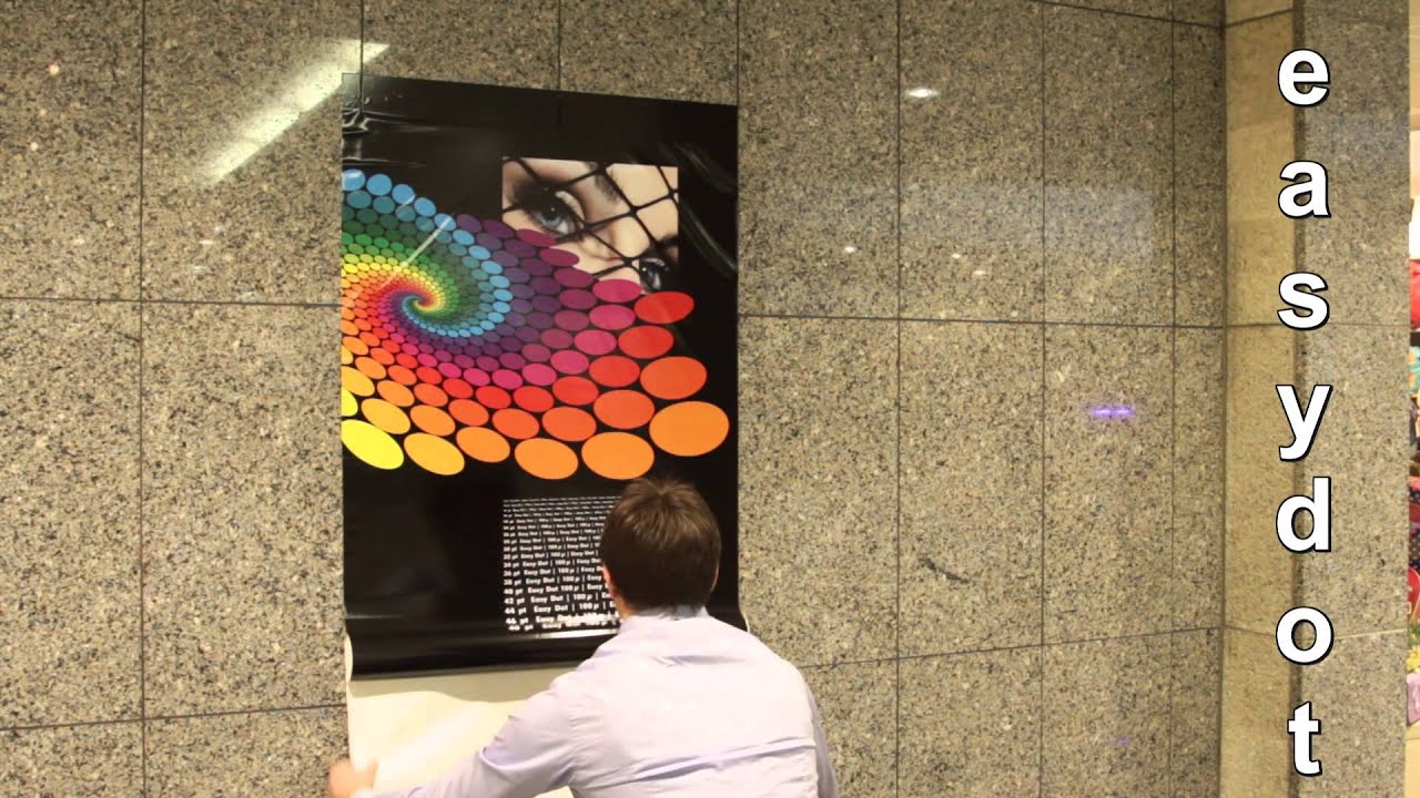 Digitaldruck auf easy dot folie für pos oder messebau youtube