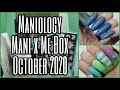 Maniology ManixMe box haul October 2020 Sweater knits review unbox nail stamping plate art mani