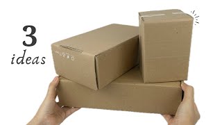 Не выбрасывайте картонную коробку! 3 полезных идеи своими руками