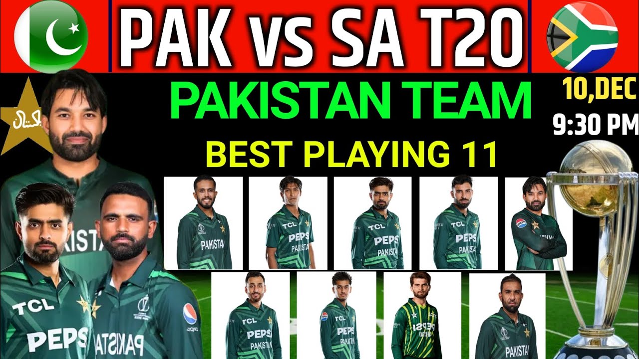 Pakistan vs South Africa T20 Match 2024 | Pak vs Sa 1st T20 Playing 11 ...