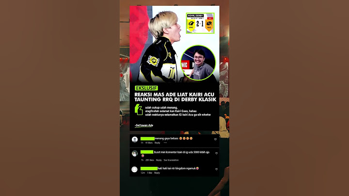 REAKSI MAS ADE LIAT TAUNTING KAIRI ACU KE RRQ
