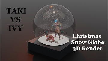 3D Render - Taki vs Ivy (Soulcalibur 6) Christmas Snow Globe