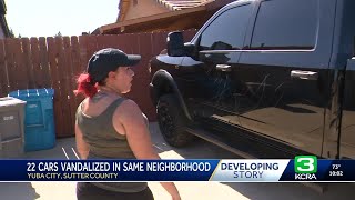22 Cars Damaged After Vandals Hit Yuba City Neighborhood, Deputies Say