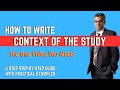  how and why to write the context of the study in a research paper a stepbystep guide 