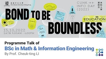Programme Talk of BSc in Mathematics and Information Engineering (MIEG)