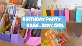 BIRTHDAY PARTY BAGS.. BOY & GIRL IDEAS! | EVERYDAY MAY 26