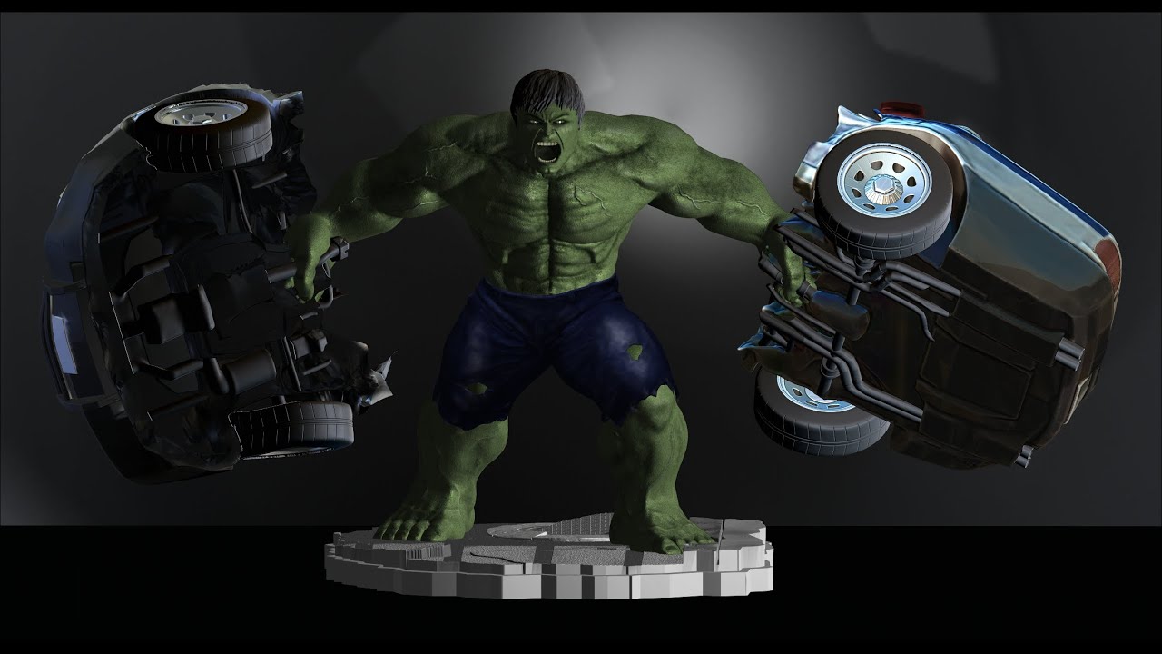 🎬 Hulk From Movie The Incredible Hulk 2008 with Edward Norton File STL 3D  Print Model Two Versions・ STL File for 3D printing・Cults, image size:1280x720