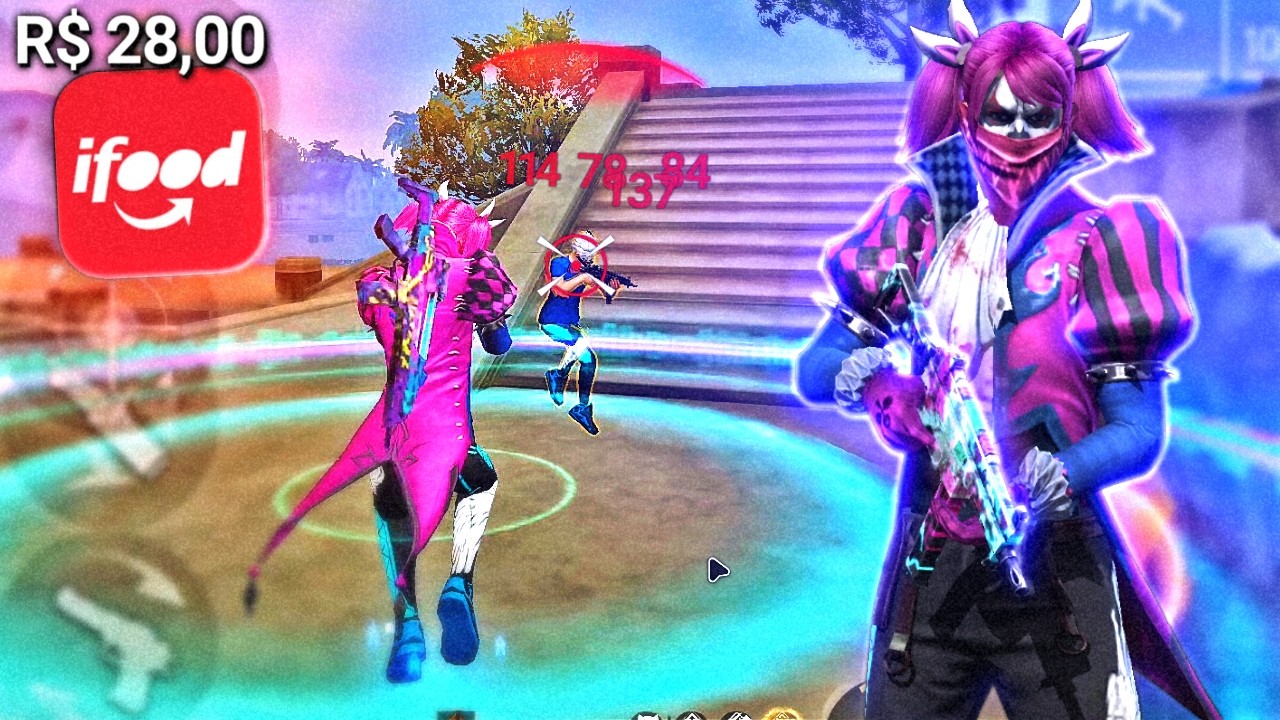 JOGANDO APOSTADO ATÉ PEDIR UM LANCHE NO FREE FIRE MOBILE!