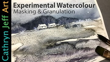 Experimental Watercolour using Masking & Granulation Fluids