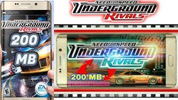 NFS_Underground_Rivals Highly Compressed cso download / Gameplay / Ppsspp (Hindi)by technical point