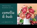 Diy camellia flower with frosted paper easy to use paper flower kit for beginners full tutorial