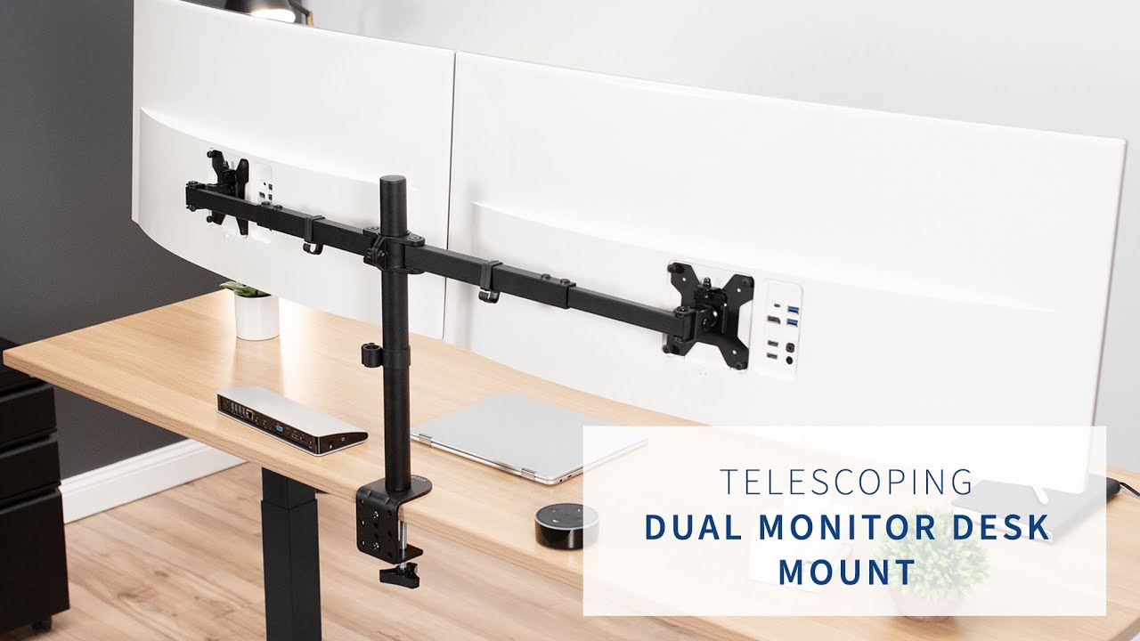 STAND-TS38C Telescoping Dual Monitor Desk Mount by VIVO