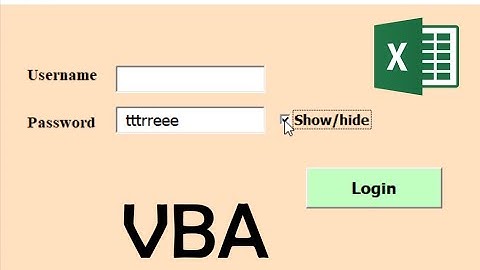 EXPOSED The Easiest Method to Show and Hide Passwords in Excel Login Form