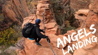 Angels Landing Chain Section Only: POV Up and Down