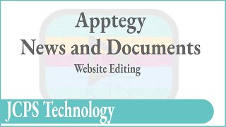 JCPS Website Editing Apptegy News and Documents