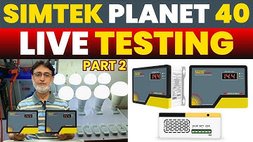 Simtek Planet 40 | LIVE Testing Part 2 - Run DC Load Without Battery