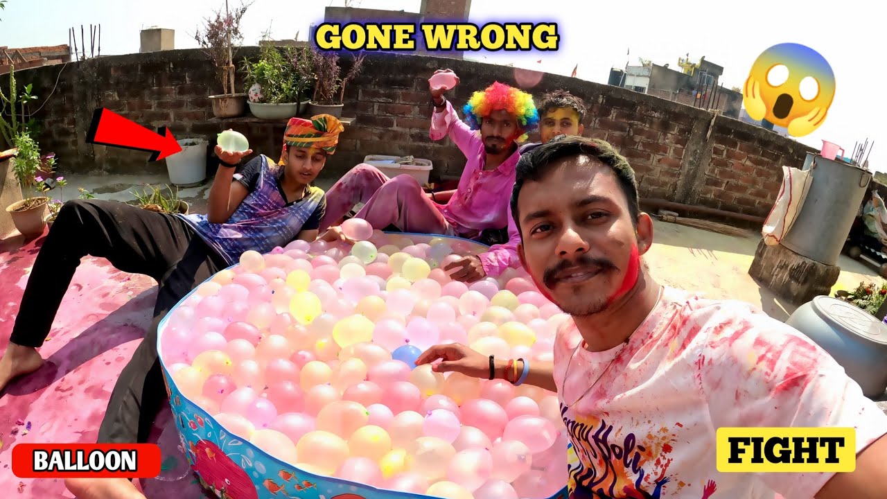 Biggest water balloon fight | holi stash 2026 | prank video | Ps blog 01