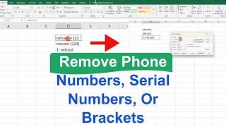 Remove Numbers from Names in Excel | Remove Phone Numbers, Serial Numbers, or Brackets