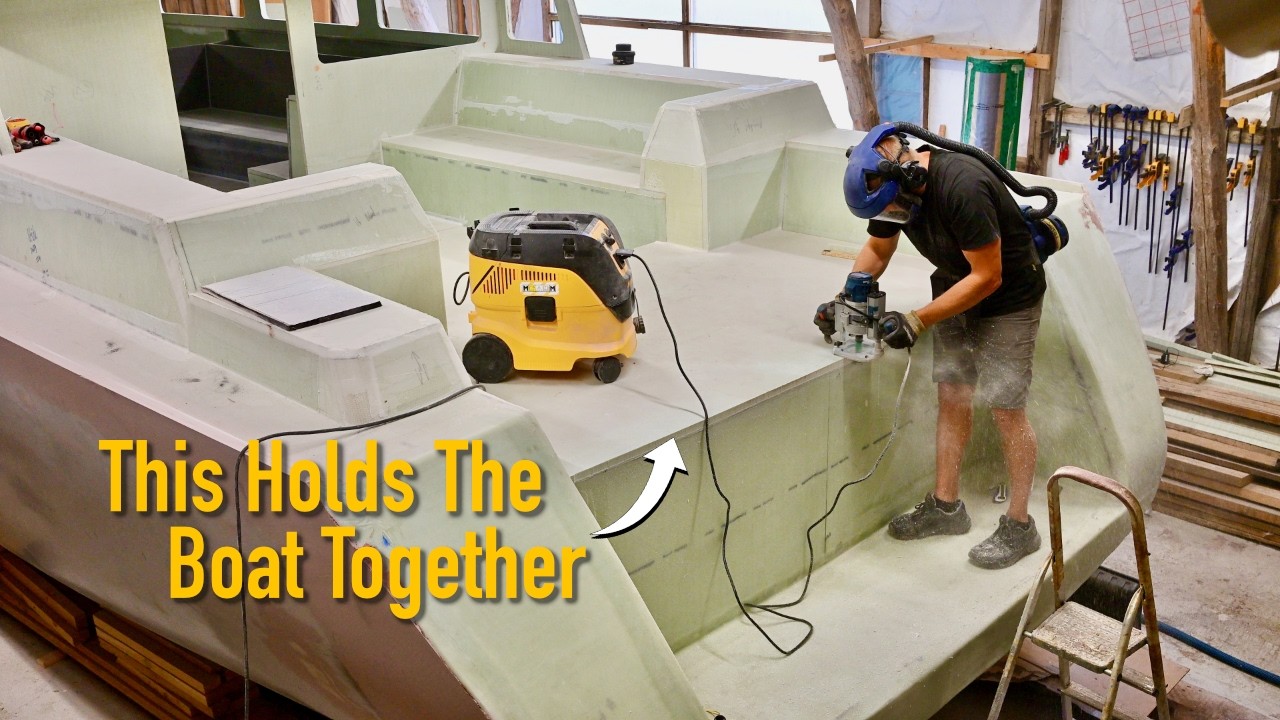 ⁣Making Our Sailboat One Solid Structure - Ep. 498 Ran Sailing