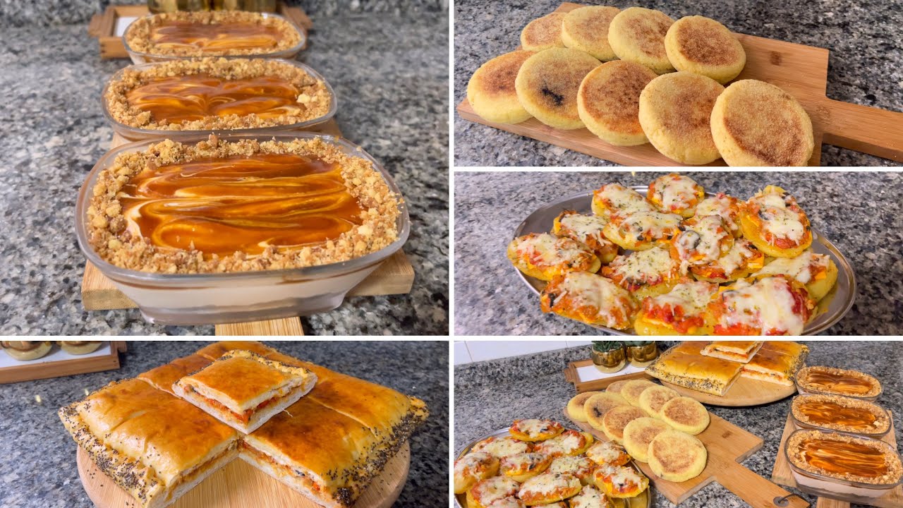 اقترحات اليوم رهيبة👌بيتزا بدون عجينة مع تحلية الحرير😲حريشات ابسط منهم مكينشي وفطيرة كذوب في الفم