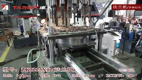 12 SPINDLE MULTI SPINDLE DRILLING MACHINE DRILLS 24 HOLES FLANGE