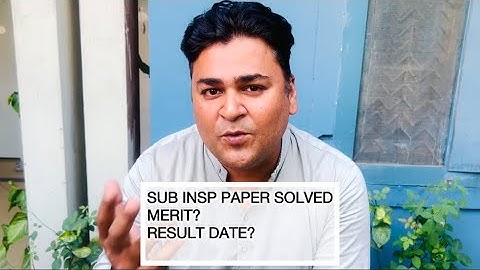 sub-inspector paper solved complete/Merit?/Result date?