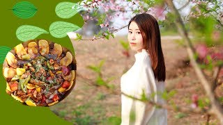 E53 Cooking firewood chicken under peach trees| Ms Yeah